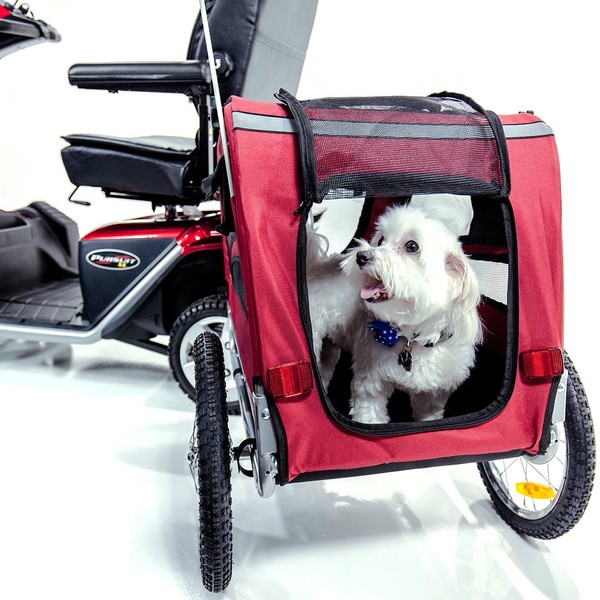 Pet Carrier Trailer for Mobility Scooters and Travel J2840 | Portable + Removable | Challenger Mobility