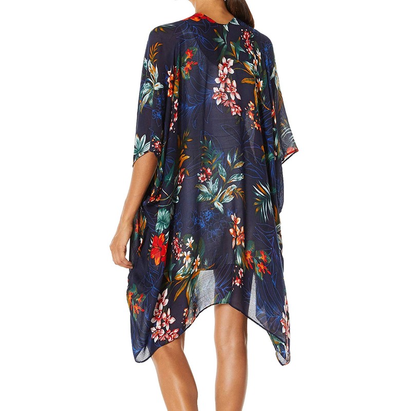 Moss Rose - Kimono de playa para mujer con estampado