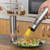 Electric Salt and Pepper Grinder Set, USB Rechargeable, Stainless Steel