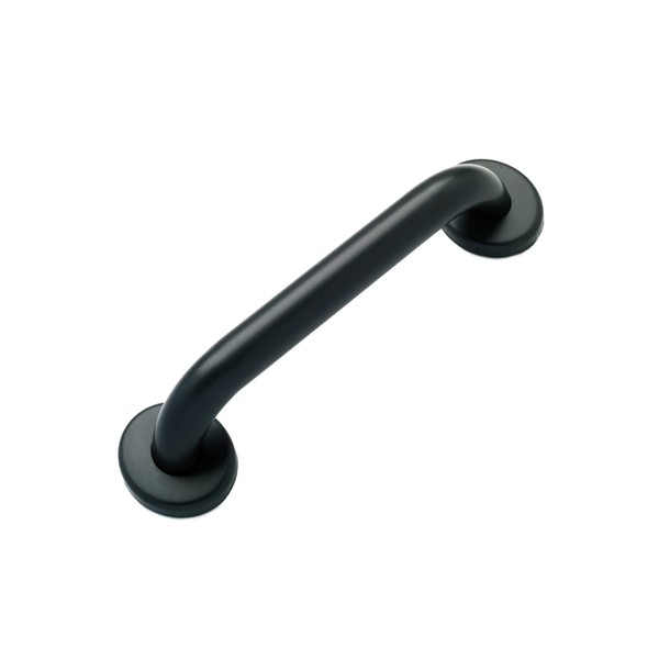 Grab Bar Specialists Safety Grab Bar - 1.5'' Dia. ADA Handrail for Shower Bathroom Home / Elderly Handicap Aid / 304 Stainless Steel / Smooth Grip / Matte Black / 24'', 24 in. Smooth Grip, 0152-MB-SM