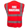 FIRE MARSHAL Red Hi Vis Viz Reflective Vest Waistcoat Printed