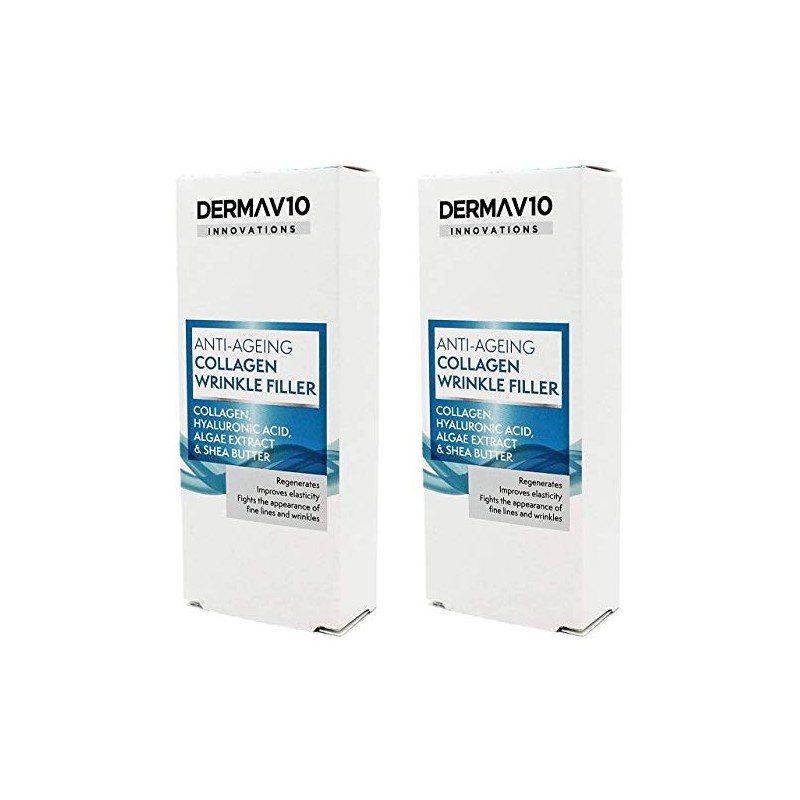 Derma V10 Anti-Ageing Collagen Wrinkle Filler With Hyalauronic Acid, Algae