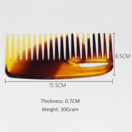 Amber Color Wide Tooth Hair Comb, Large Hair Detangling Shower Shampoo Comb Hairdressing Hair Styling Comb Designed for Curly Hair or Long Wet Hair (ZKABN35)