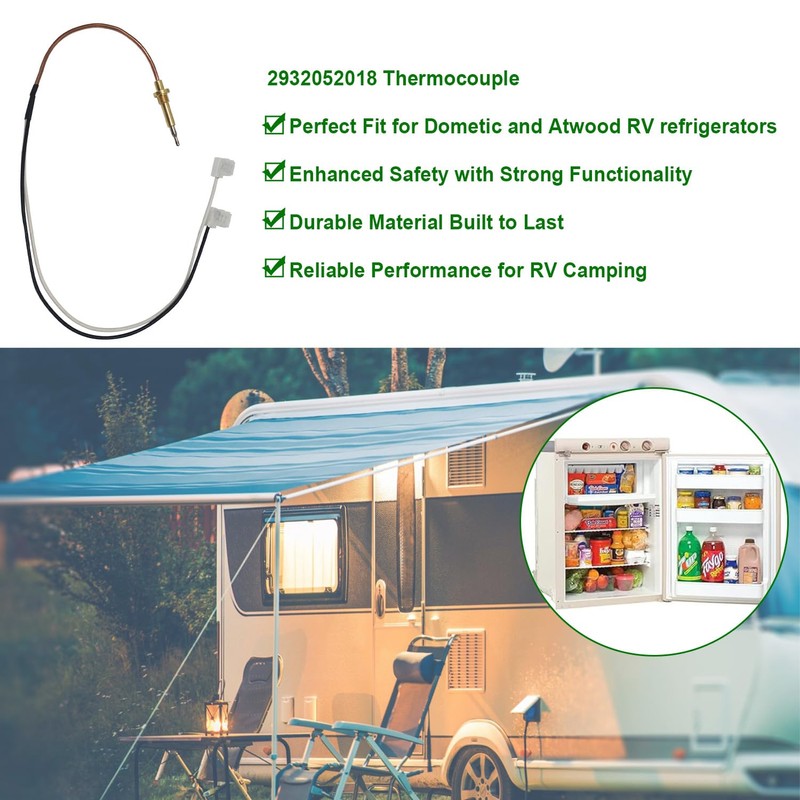 2932052018 Thermocouple Replacement Compatible with Dometic, Atwood RV Refrigerators for