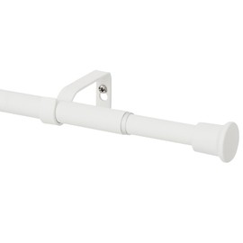 Curtain Rods for Windows 30 to 55 inches,Adjustable Curtain Rods,Easy Install，White