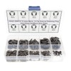 HVAZI 300PCS E-Clip External Retaining Ring Assortment Set(Black Alloy Steel)