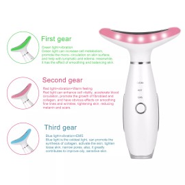 Pretfy Neck Massager Led Photon Therapy Heating Neck Skin Lifting Pink G3B9