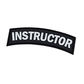 Instructor Tab PVC Patch (Black and White)