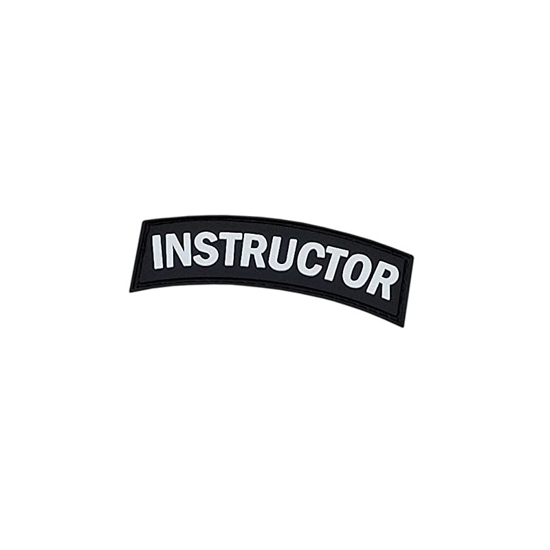 Instructor Tab PVC Patch (Black and White)
