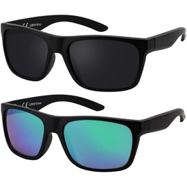 La Optica B.L.M. Men's UV400 Sport Sunglasses - Single / Twin Pack - Green - M