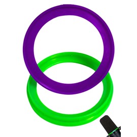 RhymKawa SM7b Pop Filter Retaining Ring for Shuer SM7B, SM7dB Microphone Foam Windscreen Accessories, Custom Identifier 2 Pack (Violet Green)
