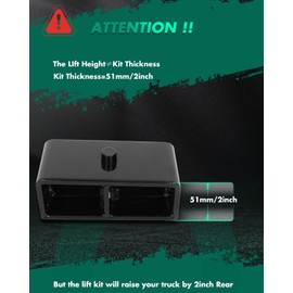 SCITOO 2" Rear Leveling lift kits Fit for Chevrolet for Suburban 1991-1994 for Suburban 1500 1995-1997 for Tahoe 1995-1999-Lifting Height is not Equal to Actual Thickness