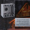 2-Gang Weatherproof Deep Box, Five 1 in. Threaded Outlets, Gray