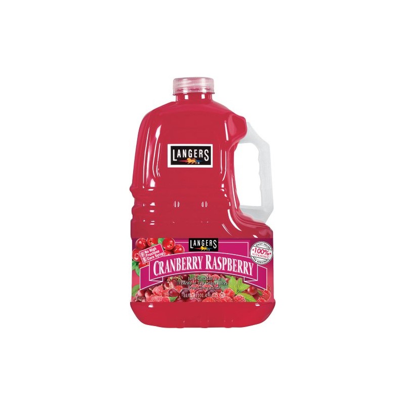 Langers Juice Cocktail, Cranberry Raspberry, 101.4 Fl Oz (Pack of