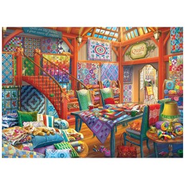 Roseart - Hobby Haven - Quilt Shop - 1000 Piece Jigsaw Puzzle for Adults