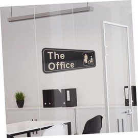 LALAFINA Doorables Room Decor for Men Black Trim Minimalistic Decor Black Decor Emblems Acrylic Office No Punching Sign