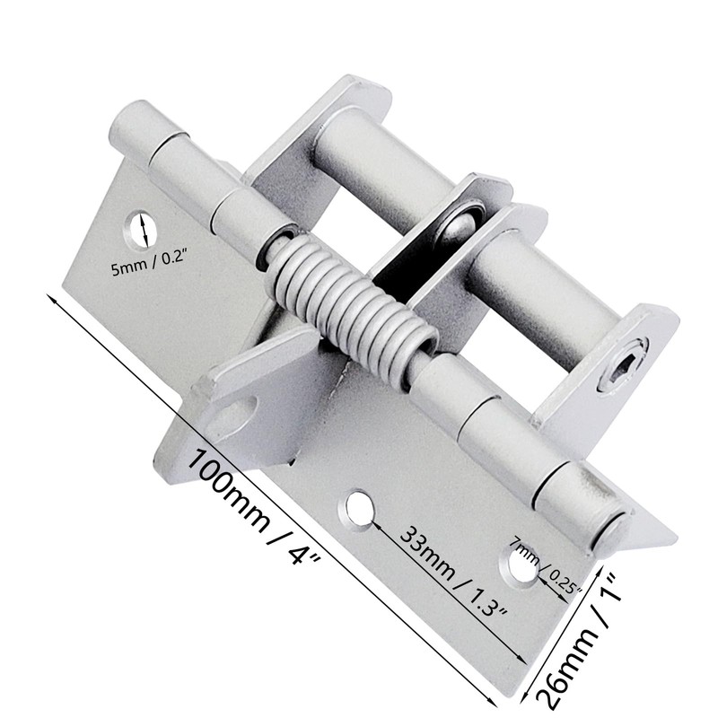 4 Pack 10cm Self-Closing Door Hinges, 4" Spring Door Hinge