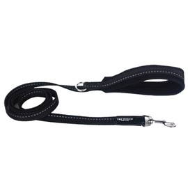 Tre Ponti Soft Mesh Leash Easy Grip Stylish Comfortable Lightweight (51.2 inches (130 cm), Black)