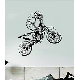 Dirtbiker V10 Wall Decal Home Decor Art Vinyl Sticker Quote Bedroom Teen Inspirational Boys Girls Kids Moto X Bike Dirtbiking BMX Dirt Ride Race Motorcycle Sports Dirtbike Desert