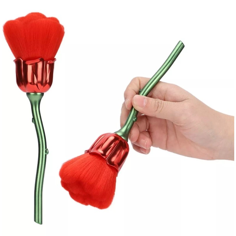 Brochasmx Brocha Para Rubor Forma De Rosa, Cepillo Para Polvo
