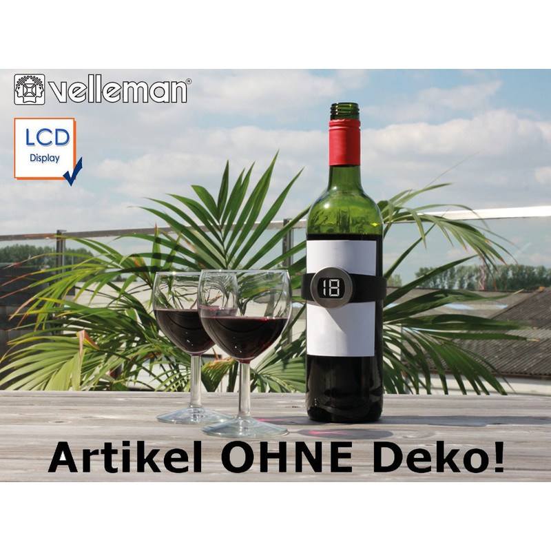 Velleman DTP7 Digital Wine Thermometer, Multi-Colour