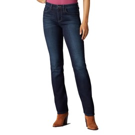 Riders by Lee Indigo Women's Midrise Straight Leg Jean, Blackened, 12 Petite