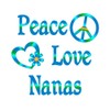 CafePress Peace Love Nanas Rectangle Bumper Sticker Car Decal