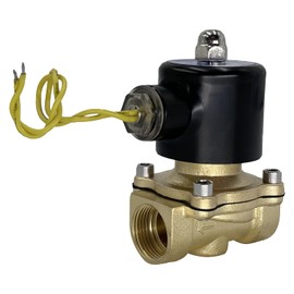 3/4" Brass Electric Solenoid Valve 110V AC for Air Non-Potable Water Gas Oil NPT Thread, Normally Closed