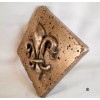 METAL TILE ARTS MANUFACTURING Bronze Fleur d' Lis Diagonal 4"X4"