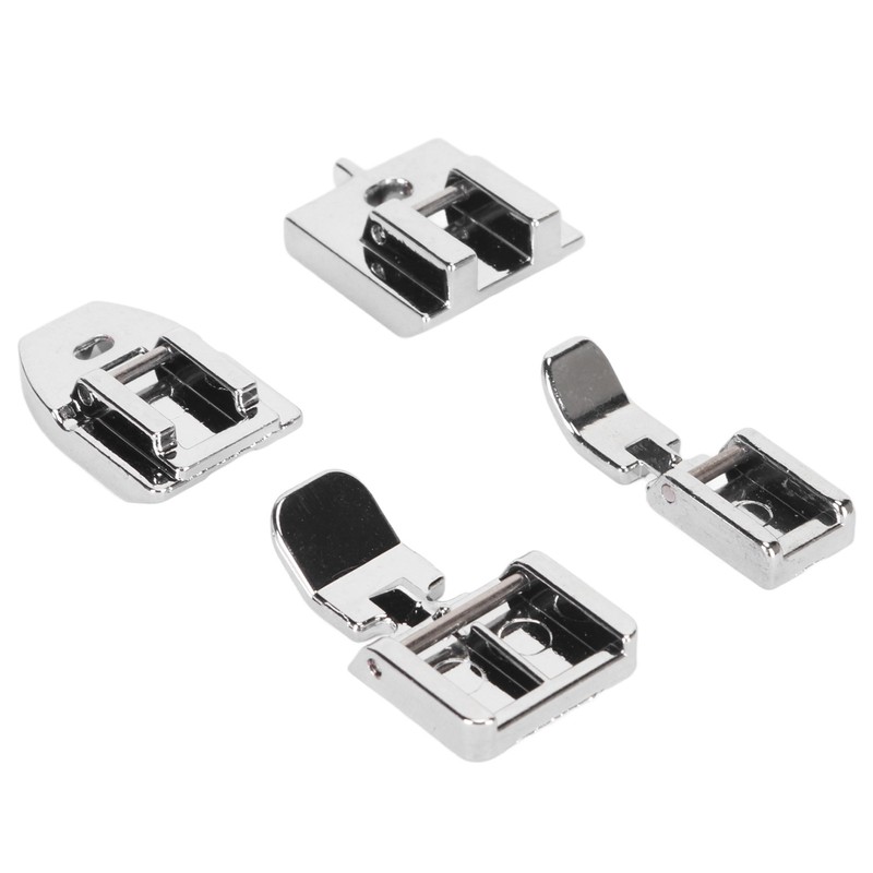 4Pcs Zipper Presser Foot Parallel Grooves Easy Operation Edge Design