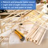 30 Pcs Square Wooden Dowel Rods, 1/2 x 12 Inch