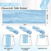 3Pack Baby Blue Cheesecloth Table Runner 35x120Inch Spring Easter Cheese
