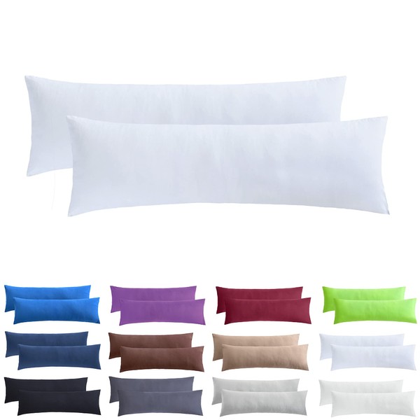 NatureMark Pack of 2 Jersey Cushion Covers, Side Sleeper Pillows,