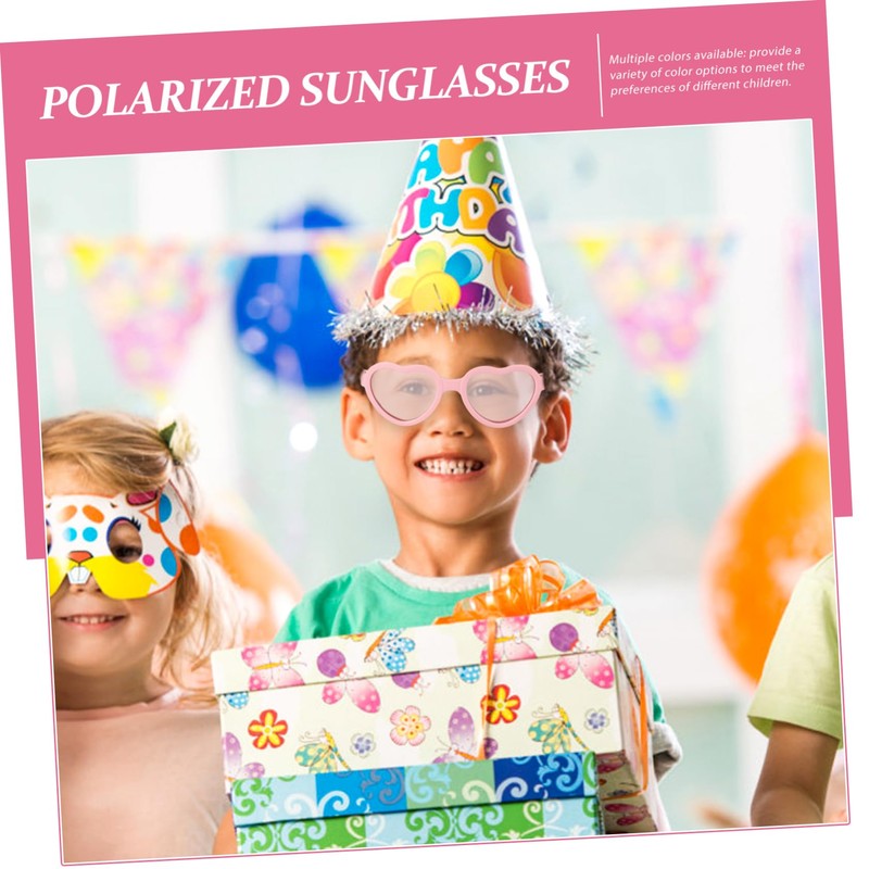 BESPORTBLE Heart Shaped Polarized Sunglasses with Strap UV Protection for