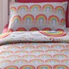 Kids Club Clouds and Rainbows Reversible Duvet Cover, cotton-blend, White,