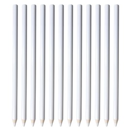 Dinggaogao 12 Pcs Sewing Pencil for Fabric, Washable Fabric Tailor Markers for Cross Stitch, Embroidery, Sewing, Quilting DIY (white)