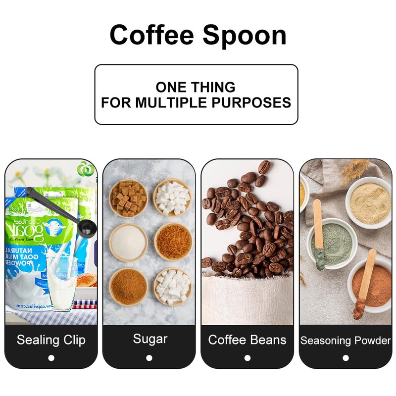 LICQIC Coffee Scoop with Bag Clip, for Sealing and Measuring