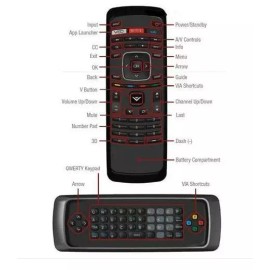 VIZIO qwerty 3D keyboard Remote M3D650SV M3D550SL New VIZIO qwerty 3D keyboard Remote M3D650SV M3D550SL M3D470KD M3D550KD M3D550SL