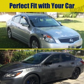 Geartronics For 2007-12 Nissan Altima Sedan Window Vent Visors Wind Deflectors Rain Guards