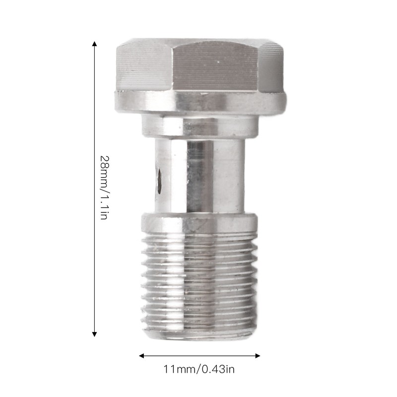 7/16in‑24 Banjo Bolt with 1.5mm Restrictor Stainless Steel for Brake