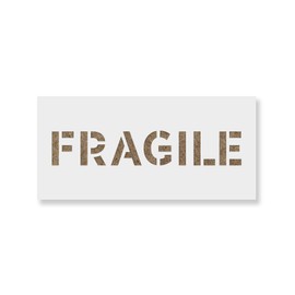 Fragile Word Stencil - Reusable Stencils for Painting - Create DIY Fragile Word Home Decor