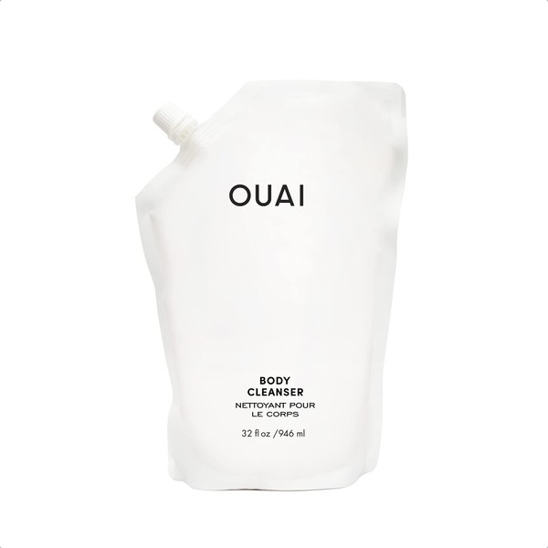 OUAI Body Cleanser Refill Pouch. Nurture, Balance and Soften Skin. Made with Jojoba Seed, Rose Hip Oil to Hydrate Skin. Free from Parabens, Sulfates SLS and SLES and Phthalates (32 Fl Oz)