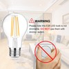 Ascher 60 Watt Equivalent, E26 LED Filament Light Bulbs, Warm