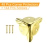sourcing map 18x18x18mm Metal Box Corner Protectors Edge Guard Iron