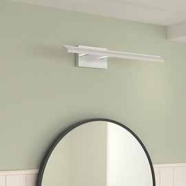 Aipsun 24 inch Dimmable LED Vanity Lights Adjustable Bathroom Light Fixtures Over Mirror Chrome Modern Vanity Lighting(White Light)