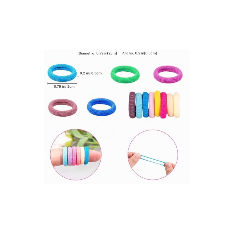 BetterJonny 500 Piezas Lazos del Pelo del Bebé, Ligas Elásticas