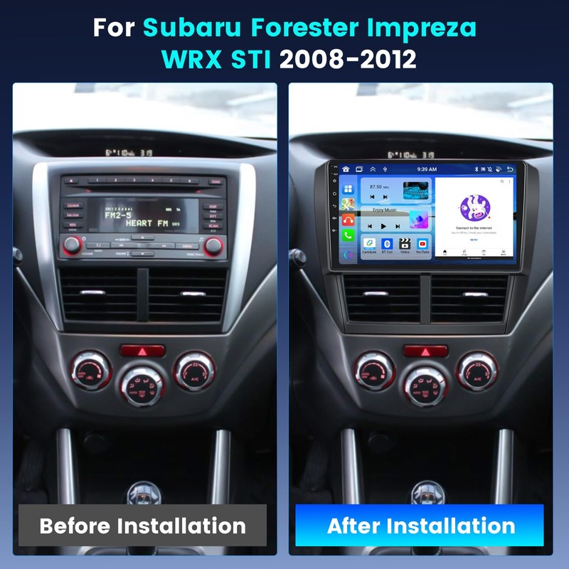 8 Core 4+64GB for Subaru Forester Impreza WRX STI Android