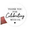 Thank You for Celebrating with Us Stickers – 45mm Round