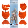 ABCERRSI Motorcycle Front Number Plate Dirt Bike Number Flat Plastic