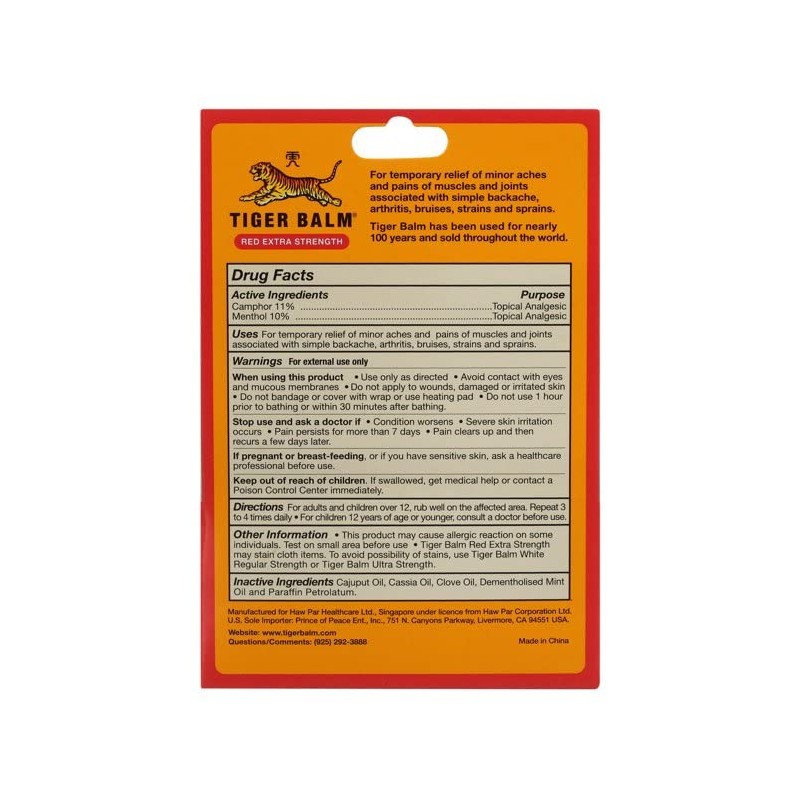 Tiger Balm Tiger Balm Red Extra Strength Ointment, 18 Gram